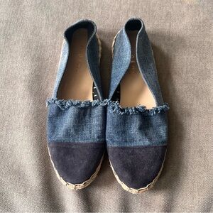 M. Gemi Denim Suede Espadrille Flats 40
